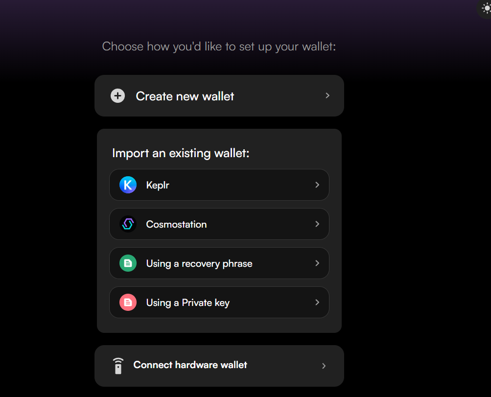 Leap Wallet Step 4