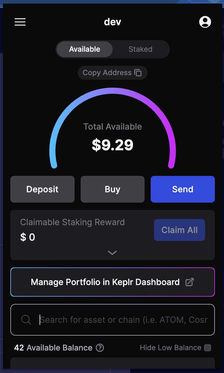 Open Keplr Wallet